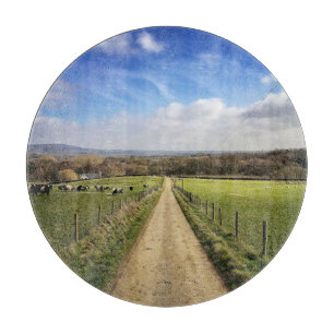 Betriebe   English Countryside Dirt Road Schneidebrett