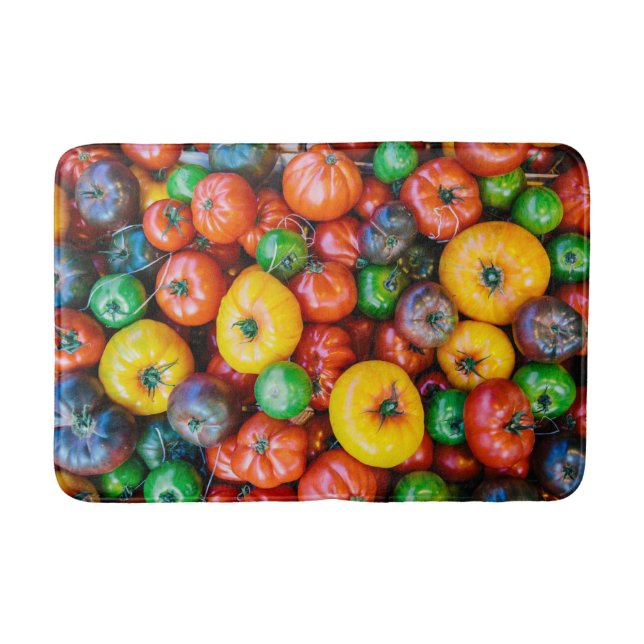 Betriebe | Farbige Tomatenernte Badematte (Vorderseite)