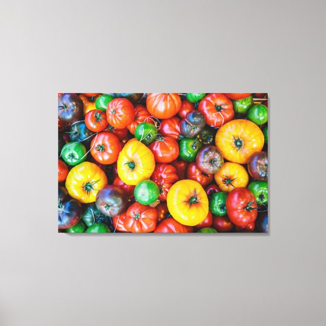 Betriebe | Farbige Tomatenernte Leinwanddruck (Vorderseite)