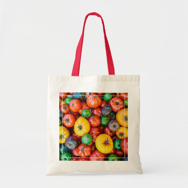 Betriebe | Farbige Tomatenernte Tragetasche (Vorne)
