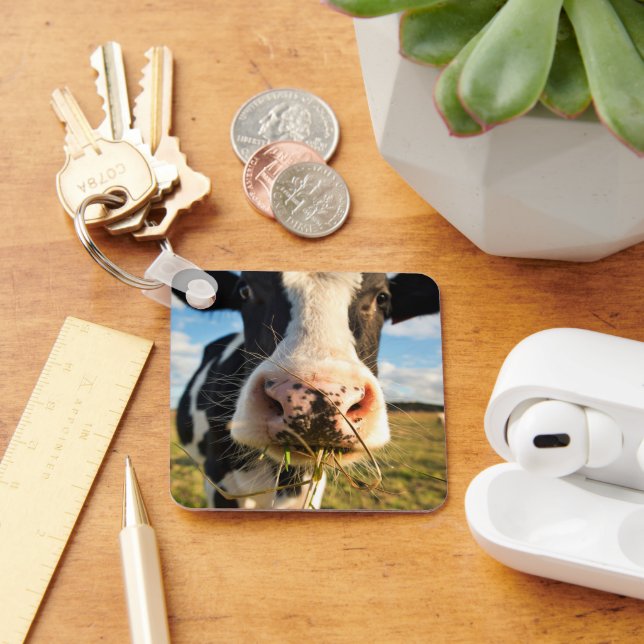 Betriebe | Holstein Kuh Kauen Schlüsselanhänger (Schreibtisch)