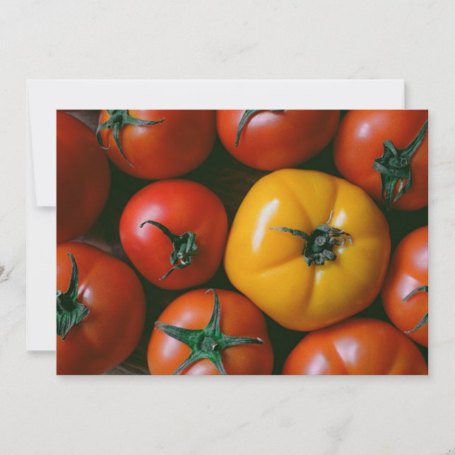 Betriebe | Rote und gelbe Tomaten/Paradeiser Dankeskarte (Vorderseite)
