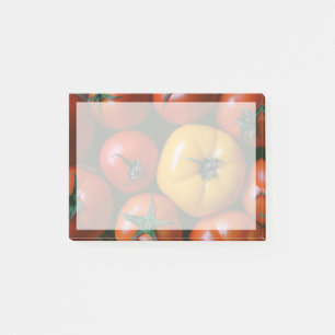 Betriebe Rote und gelbe Tomaten/Paradeiser Post-it Klebezettel