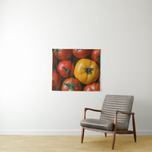 Betriebe   Rote und gelbe Tomaten/Paradeiser Wandteppich