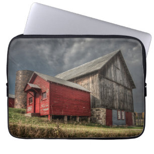 Betriebe Roter Holzstall in Michigan Laptopschutzhülle