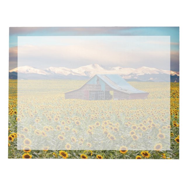 Betriebe | Sonnenblumenfeld Notizblock (Vorderseite)