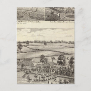 Betriebe und Wohnungen in Magnolien Postkarte