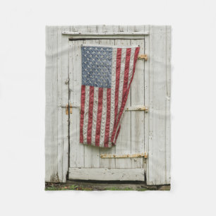 Betriebe Weiße Barenttür mit amerikanischer Flag Fleecedecke