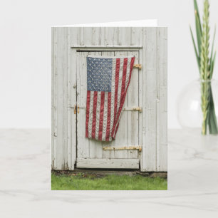 Betriebe Weiße Barenttür mit amerikanischer Flag Karte