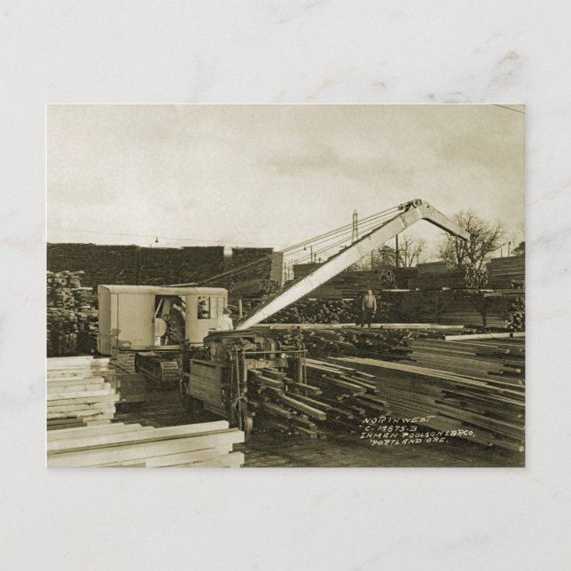 BETRIEBENDER Kranmotor mit Shovel im Nordwesten 15 Postkarte (Vorderseite)
