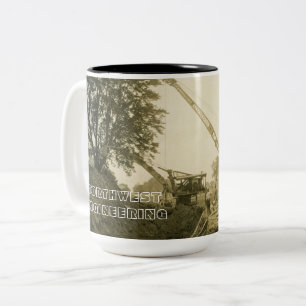 BETRIEBENER Kranmotor mit Kranantrieb im Nordweste Zweifarbige Tasse
