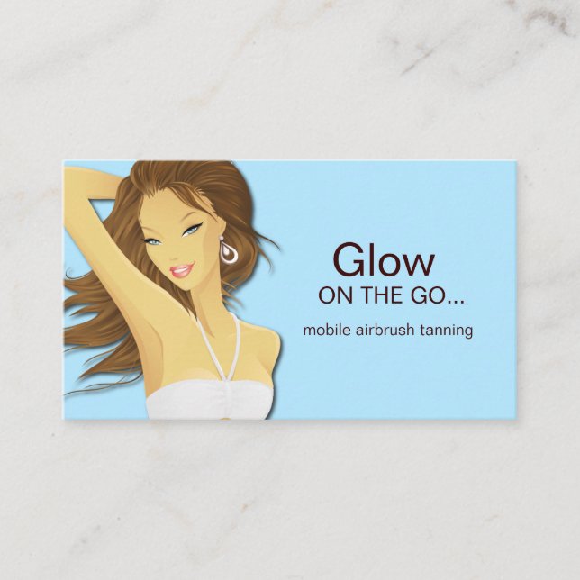 Betriebskarte für das mobile Spray-Tanning Visitenkarte (Vorderseite)