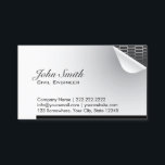 Betriebskarte für Zivile Ingenieure Visitenkarte<br><div class="desc">Steel Inside Zivil Engineer Business Card.</div>