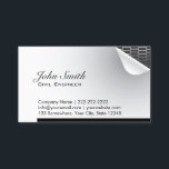 Betriebskarte für Zivile Ingenieure Visitenkarte<br><div class="desc">Steel Inside Zivil Engineer Business Card.</div>