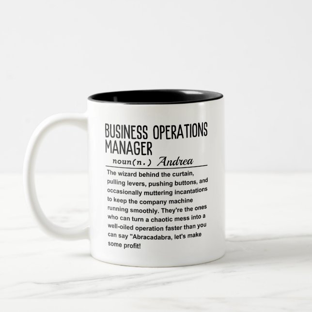 Betriebsleiter Zweifarbige Tasse (Links)