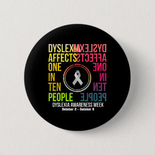 Betrifft einen von zehn Personen - Dyslexie Button