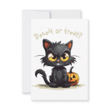 Betrug oder Leckerei? Funny Evil Black Cat Hallowe
