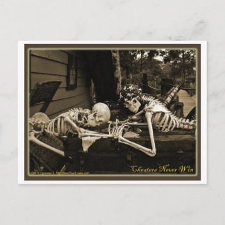 Betrüger gewinnen niemals Postkarte