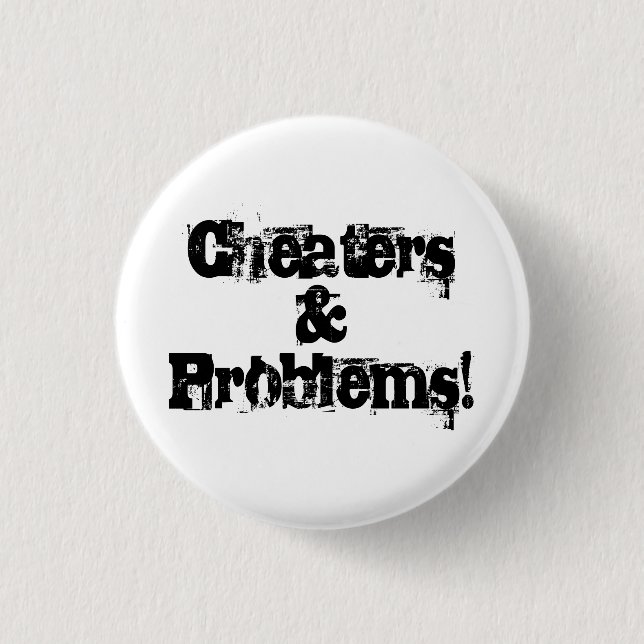 Betrüger und Probleme Button (Vorderseite)