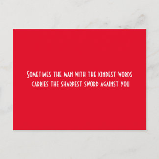 Betrügerin Postkarte