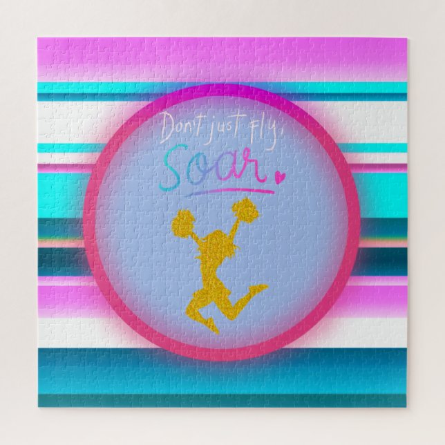 Betrügerische Streifen "Don't Just Fly, Soar" (Vertikal)