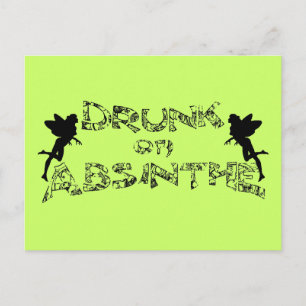 Betrunken auf Absinthe Postkarte