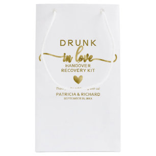 Betrunken in der Liebe Hochzeitshangover Kit Klein Kleine Geschenktüte