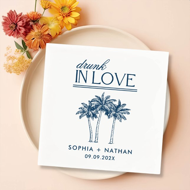 Betrunken in der Liebe Personalisierte Strandhochz Serviette (Von Creator hochgeladen)