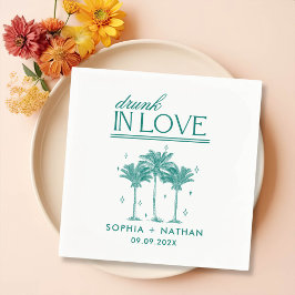 Betrunken in der Liebe Personalisierte Strandhochz Serviette