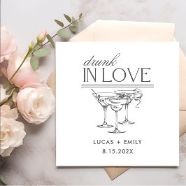 Betrunken in der Liebe Personalisierte Weingläser  Serviette