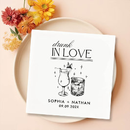 Betrunken in der Liebe Personalisierte Weingläser  Serviette