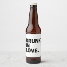 Betrunken in Liebe-Bier-Etikett