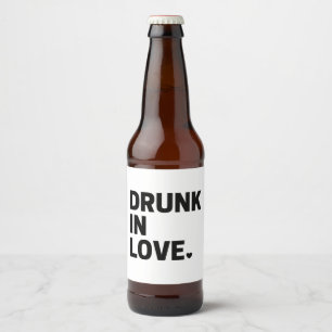 Betrunken in Liebe Bieretikett  Bierflaschenetikett