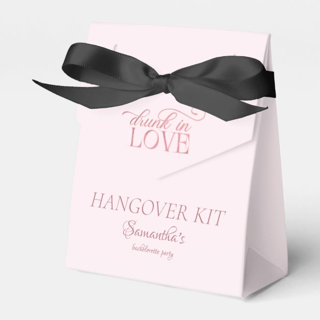 Betrunken in Liebe Champagner Tower Pink Bachelore Geschenkschachtel (Vorderseite)