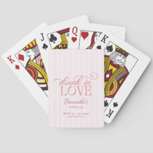 Betrunken in Liebe Champagner Tower Pink Bachelore Spielkarten