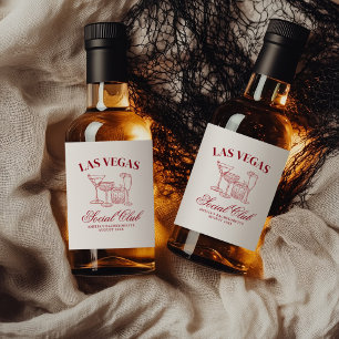 Betrunken in Liebe Cocktails Bacheloretto Alkoholflaschenetikett