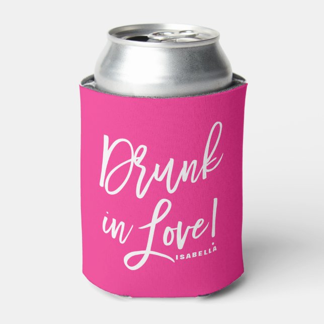 Betrunken in Liebe Handschrift, Dose Cooler Dosenkühler (Kanne Vorderseite)
