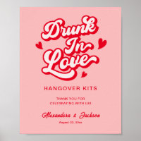 Betrunken in Liebe Hangover Kits Rot und Rosa Hoch
