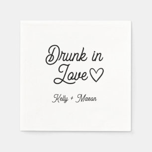 Betrunken in Liebe   Hochzeitsempfang - Cocktail Serviette