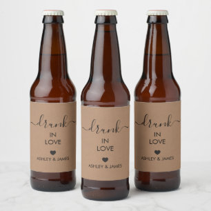 Betrunken in Liebe, Hochzeitslikör, Alkohol,  Bierflaschenetikett