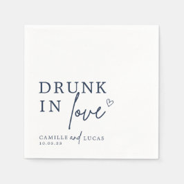 Betrunken in Liebe Navy Blue Personalisiert Napkin Serviette