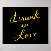 Betrunken in Liebe Poster - schwarz