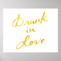 Betrunken in Liebe Poster - weiß