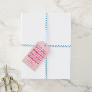 Betrunken in Liebe Rosa Retro Junggeselinnen-Absch Geschenkanhänger