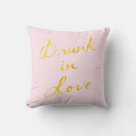 Betrunken in Liebe Rosa und Gold Außenkissen Kissen Für Draußen