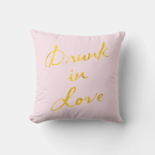 Betrunken in Liebe Rosa und Gold Außenkissen Kissen Für Draußen