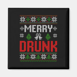 Betrunken sind wir Weihnachten, die Ugly Christma  Magnet
