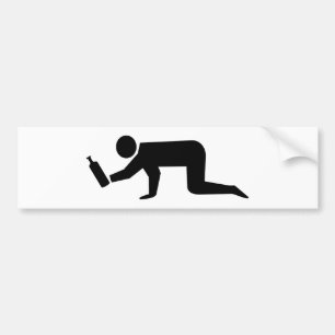 Betrunkene Autoaufkleber