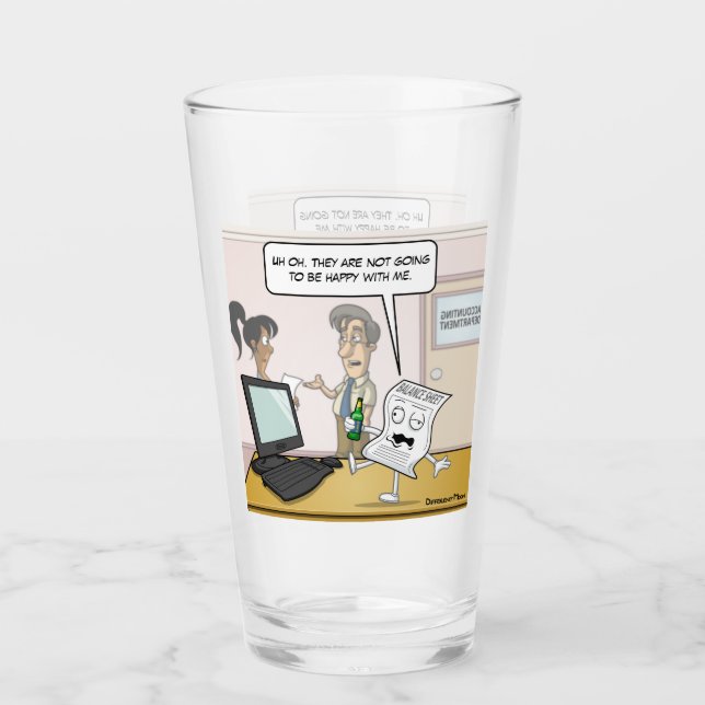 Betrunkene Bilanzsumme Trinkglas Glas (Vorderseite)