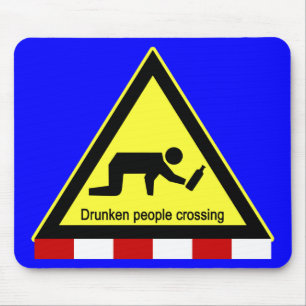Betrunkene, die ⚠ thailändisches ⚠ überqueren mousepad
